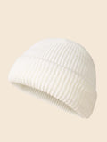White semi basic Beanie
