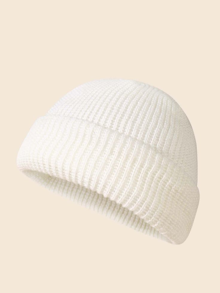 White semi basic Beanie